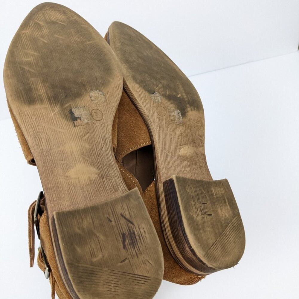 Chinese Laundry Womens Shoes Dandie Tan Buckled Cut-Out Ankle Booties Size 7 - Picture 7 of 10